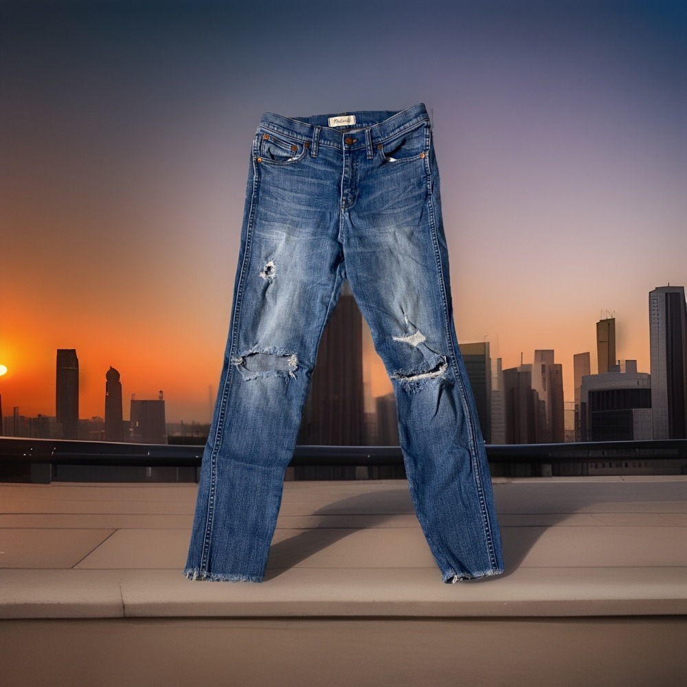 Madewell‎ 9" High Riser Skinny Skinny Jeans Womens 29 Blue Denim Ankle Stretched